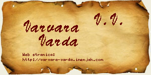 Varvara Varda vizit kartica